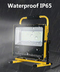 Spot Lighting Portable Led Floodlight Rechargeable, 60W Super Bright B, waterproof IP65 design with adjustable stand.