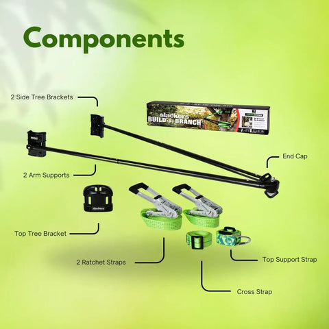 Build A Branch Tree Swing Kit Turns Any Healthy 12 to 24 Inch Diameter Tree Into A Secure Outdoor Swing With 360 Degree Swivel parts