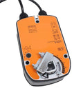 Real Deal 4 NM Rotary Actuator Assembly For Ventilation Drive AC DC 24V with orange casing and gray metal motor attachment.