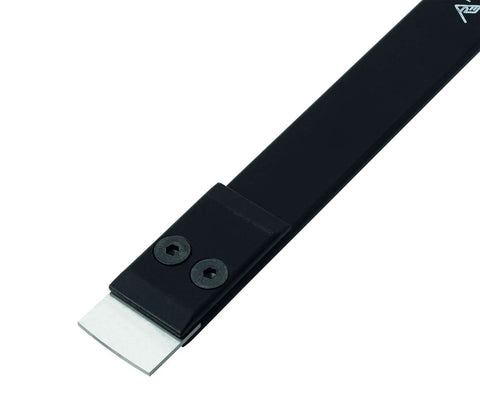 Carbide Flat Scraper With Replaceable Four Blade Reversible Tip 300 X 20 X 5 Millimeters Black And Beige Beefy Pro Grade Heavy Duty Scraper For Paint Glue And Residue Cleanup