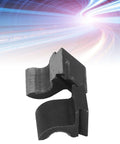 Split Half Nuts For Mini Lathes 16mm ID 1.5mm Pitch 45 Steel in front of abstract background, open top and bottom design
