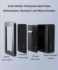 Outdoor EV Charger Enclosure Box For Wall Chargers Heavy Duty Steel Lock Box With Tempered Glass Front Weatherproof Cabinet