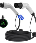 Heavy Duty EV Charging Cable Type 2 Male To GB/T Female Mode 3 Portable Electric Vehicle Cord Five Meter Length with connectors and storage bag.