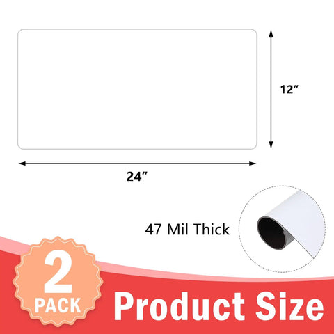 Two Pack Blank Vehicle Magnets 24 By 12 Inches With Rounded Corners Great For Car Ads And Fleet Branding On Cars Trucks And Buses