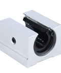 SBR16UU 16MM Aluminum Linear Slide Block With Smooth Glide Ball Bearing Bushing for CNC routers, detailed view of mounting feature.