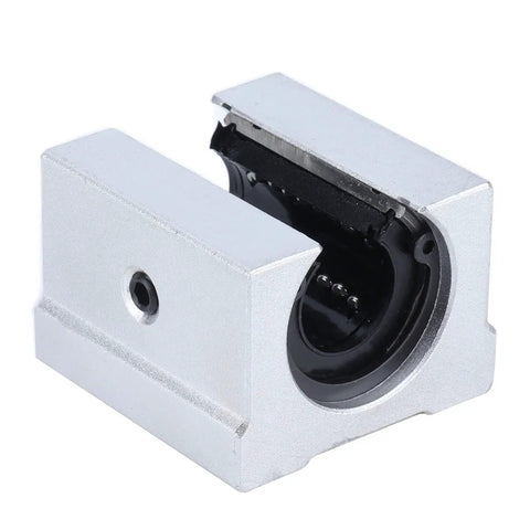 SBR16UU 16MM Aluminum Linear Slide Block With Smooth Glide Ball Bearing Bushing for CNC routers, detailed view of mounting feature.