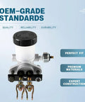 Hydraulic Brake Master Cylinder For Go Karts, ATVs And Buggy Rigs, Replacement Fit For Roketa Sunl Kandi Kazuma Kinroad
