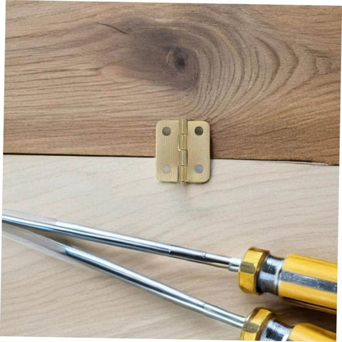 40 Pcs Miniature Brass Hinges With Screws For Jewelry Boxes And Dollhouses 270 Degree Tiny Hinge Hardware For Wooden Craft Boxes