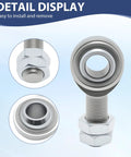 2 Pieces Steering Shaft Support Set With Three Quarter Inch Right Hand Thread Spherical Heim Joint And Jam Nut, Heavy Duty Steel Construction For Stabilized Steering And Easy Install, detail view