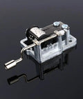 Hand Crank Music Box Movement 18 Note Mechanical Metal Mechanism for DIYers Jewelry Box and Woodworking Projects 7.5cm Length Replacement Part