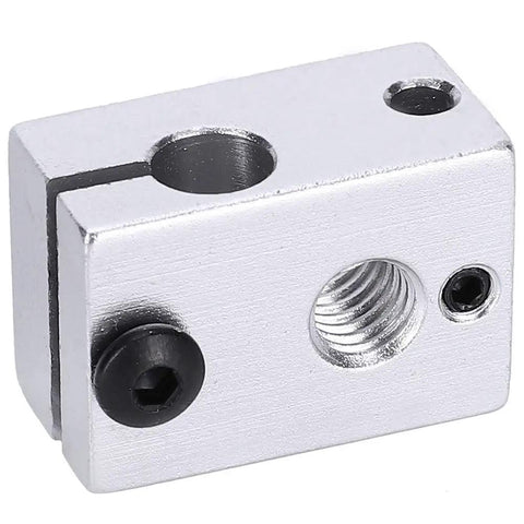 Five Piece Metal Heat Block Set For 3D Printers, Standard Universal Size, Spare Replacement Parts With Hex Wrench, Durable Heater Blocks For Continuous Printing, Easy Maintenance, Industrial Grade Printer Accessories, metal heater block