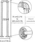 Heavy Duty Wrought Iron Staircase Handrail U Shaped Non Slip Safety Rail Built Tough For Indoor Or Outdoor Rooms Holds Four Forty Pounds Like An Absolute Champ height adjustment details