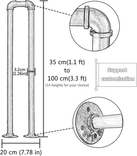 Heavy Duty Wrought Iron Staircase Handrail U Shaped Non Slip Safety Rail Built Tough For Indoor Or Outdoor Rooms Holds Four Forty Pounds Like An Absolute Champ height adjustment details