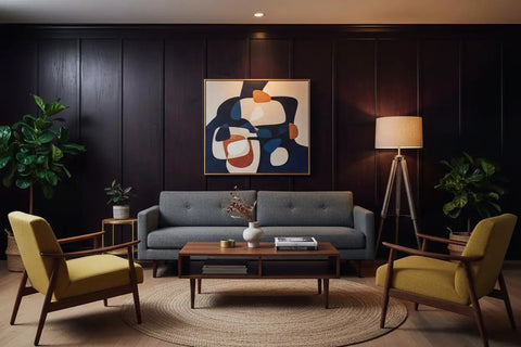 Living room featuring Professional Grade Mahogany Reactive Wood Stain Flows Out Super Clean To Lock In A Deep Warm Brown Tint.