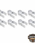 Heavy Duty Galvanized Horse Panel Clamps Fit 1 5 8 Inch Livestock Corral Fencing Attaches Wood Boards To Round Pens And Stall Walls No Weld Barn Setup Quick No Sweat Install 8 Pack