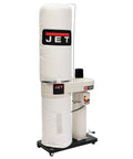 Heavy Duty Portable Shop Dust Collector Featuring 30 Micron Bag Filter And 1 Hp Motor For Dead Quiet Garage Cleanup And Smooth Man Cave Workflow Plus Four Grippy Rollin Casters, white unit with motor and collection bag.