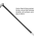 Rolling Head Pry Bar 12 Inch Heavy Duty Carbon Steel Leverage Tool with heat treated rod for auto repair and mechanic work.