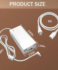 Drop-In 54V 3.9A 210W Power Adapter For UniFi XG 6 PoE Gear, Plug-And-Play Replacement White Power Supply For US-XG-6POE And USW-Ultra-210W 6/8-Port Switches, 6ft cord