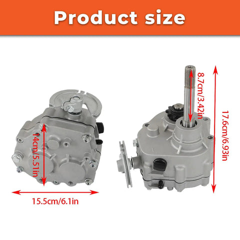 Go Kart Forward Reverse Gearbox Kit Replacement For 2HP-13HP Engine Local 30 Series shown with product dimensions