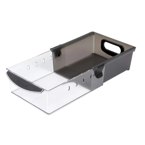 Expandable Pantry And Refrigerator Storage Bins With Locking Tabs Modular Organizers For Fridge Or Pantry Adjustable Length To Fit Shelves