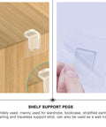 Punch Free Closet Brackets 24 Pack Load Bearing ABS Shelf Supports for Storage Shelves and Wall Racks, easy stick application