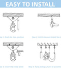 Installation diagram for Heavy Duty Hammock Hanging Kit With 1000 Pound Capacity And 360 Degree Rotate Swing Hooks For Indoor Outdoor Use
