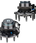 Front Wheel Bearing And Hub Assembly Set Of 2 For 2003 To 2017 Chevy Express 2500 3500 4500 And GMC Savana 2500 3500 4500 With 8 Lugs And ABS