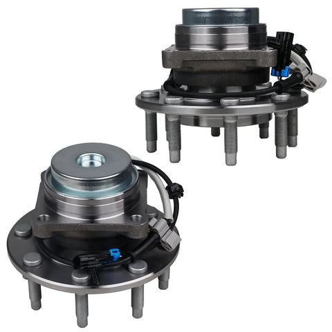 Front Wheel Bearing And Hub Assembly Set Of 2 For 2003 To 2017 Chevy Express 2500 3500 4500 And GMC Savana 2500 3500 4500 With 8 Lugs And ABS