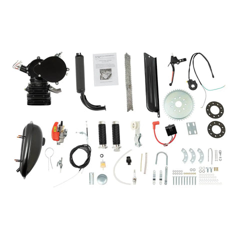 110cc Bicycle Engine Kit For 26 To 28 Inch Bikes, 2 Stroke Gas Motorized Conversion Kit components layout