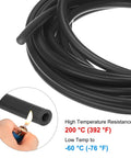 Silicone Tubing 3/32 Inch ID By 5/32 Inch OD High Temp Water And Air Hose, 11 Feet, Black, showing high-temperature resistance.