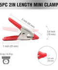 Beefy Heavy Duty Steel Spring Clamps Set With Four Inch Five Pack And Two Inch Fifteen Pack Jaw Openings 2 Inch