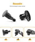 Clean Nylon Fender Clips And Bumper Retainer Kit For Honda And Acura Rides With 40 Pack Expansion Screws showing reusable clips.