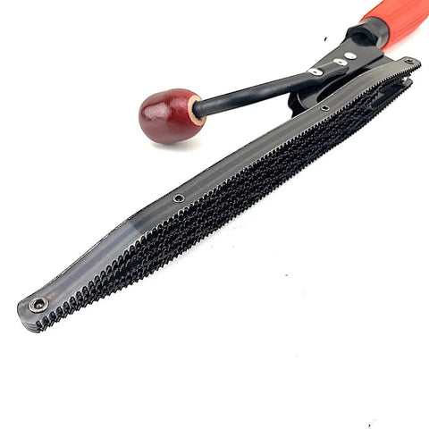 Heavy Duty Japanese Style Saw Rasp Sander With Swap Out Dual Grind Blades Coarse And Fine Teeth Anti Clog showing close-up of blade and handle.