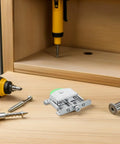 Heavy Duty Sliding Door Roller Kit For Wardrobe And Closet Repair Featuring Steel Frame With Nylon Reinforced Fiber Wheels High Load Bearing And Wear Resistant Design Prevents Squeak Forever Make Doors Roll Smooth Like Butter Every Single Day installed in wood wardrobe