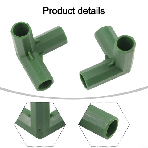 Heavy Duty 11mm PP Plastic Greenhouse Frame Connectors 20 Pack Joint Brackets For Garden Frames Cold Frames And Flower Stands Built Tough Weatherproof Easy Assembly Durable Support