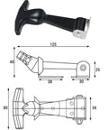 2 Pieces Elastic Rubber Hood Latches With Stainless Steel Brackets Flexible THandle Draw Latches for tool cabinets and vehicle engines