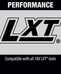 LXT logo and text reading 'Compatible with all 18V LXT tools' from 18V LXT Lithium-Ion 4.0Ah Battery And Fast Charger Starter Pack