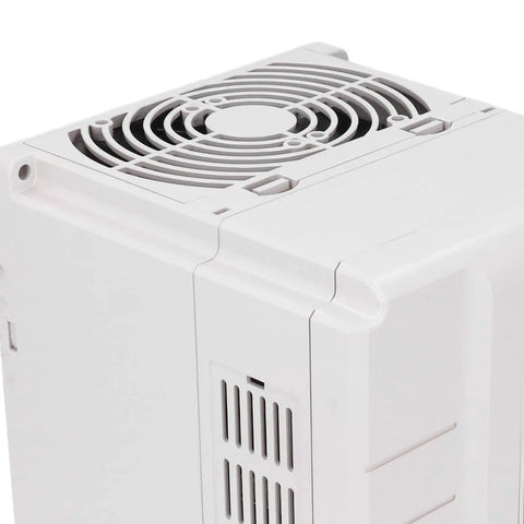 Three Phase VFD Drive 380V 5.5KW Inverter With 0 To 400Hz Range, Eight Stage Programmable PID Control, RS485 Communications For Motor Speed Control, A Real Workhorse For Pumps Fans And Industrial Gear, white vented housing