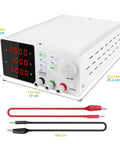 Pro-Grade Dual Display Digital Programmable DC Power Supply For Labs With Precision 1A Adjustable Output And 10A Current Capacity front view, 170 mm