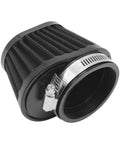 51mm 2 Inch Clip On Motorcycle Air Filter Black Mushroom Head Intake Filter For Moto, Cars And Mini Bikes Easy Snap On Install Cold Air Performance Boost, close up angle