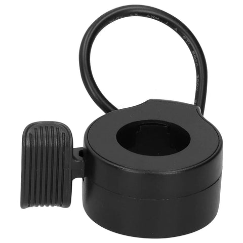 Black thumb throttle for electric scooters with hall sensor easy fit finger grip accelerator controller, universal replacement with brake switch.