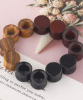 Wood Ear Tunnels Set Of 12 Pairs Dope 00 Gauge 10mm Wooden Gauges Natural Black Brown Vintage Flesh Plugs Displayed