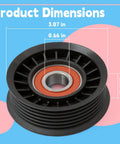 Premium Replaceable Drive Belt Idler Pulley 88909590 with dimensions 3.07x0.98x0.66 inches for Chevy Buick GMC models.