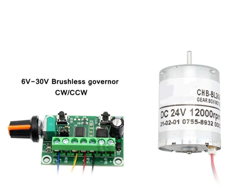 High Performance 24.4MM BLDC 6PPR Brushless Motor For DIY Robot Projects With Stable Torque Drive 12V 24V with governor circuit.