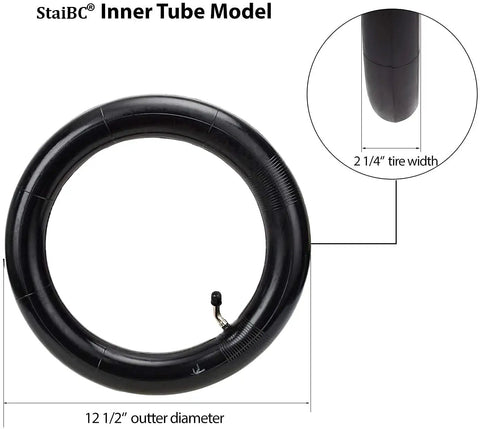2-Pack 12.5 By 2.25 Inch Scooter Tire Tubes With Angled Valve Stem Built Tough Heavy Duty Inner Tubes For Most Bikes And Scooters