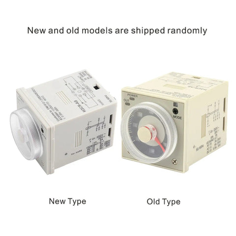 New and old models of Eight Pin Time Relay For Industrial Automation With 1.2S To 300H Delay, Plug And Play Knob Adjustable Control, 100 240VAC