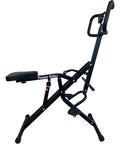 Side view of Power Rider Ab Core Squat Glute Workout Machine With Monitor Twelve Level Hydraulic Resistance For Full Body Cardio And Strength Training