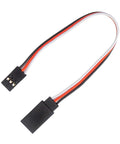 Set Of 30 Pcs 3 Pin Servo Extension Cables, Male To Female Leads, RC Hobby, single cable showing connectors and wires, close-up