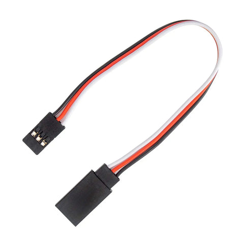 Set Of 30 Pcs 3 Pin Servo Extension Cables, Male To Female Leads, RC Hobby, single cable showing connectors and wires, close-up
