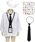 Kids Doctor Costume Set With Lab Coat And Scientist Glasses For Role Play Includes Work Card Accessory Durable Polyester Outfit